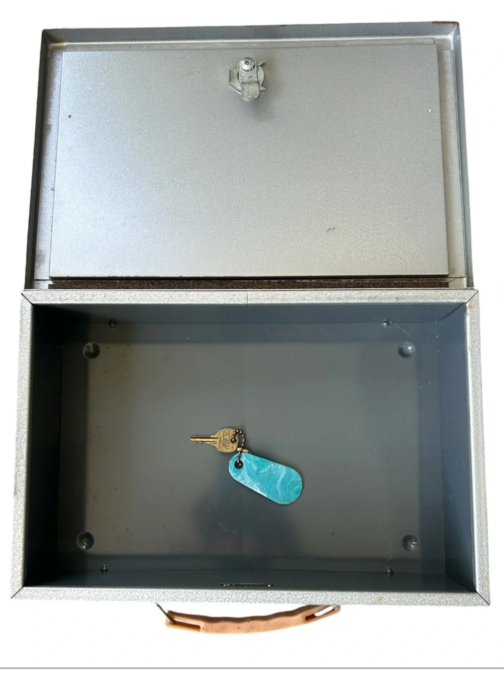 Old Vintage Metal Lock Box